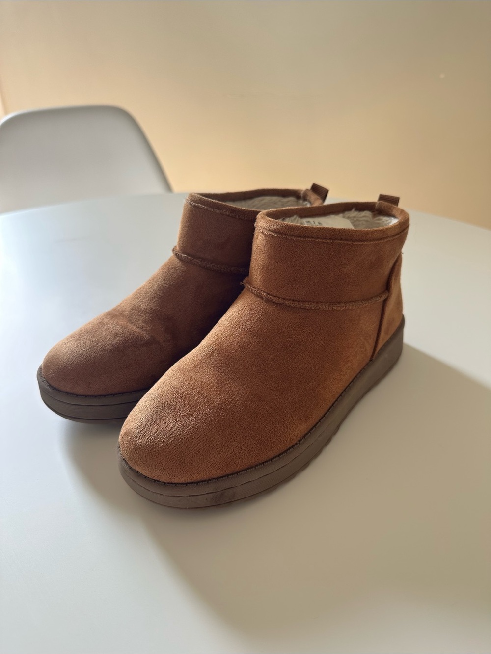 Sonoma Kids Chestnut Brown Suede-Look Slip-On Booties